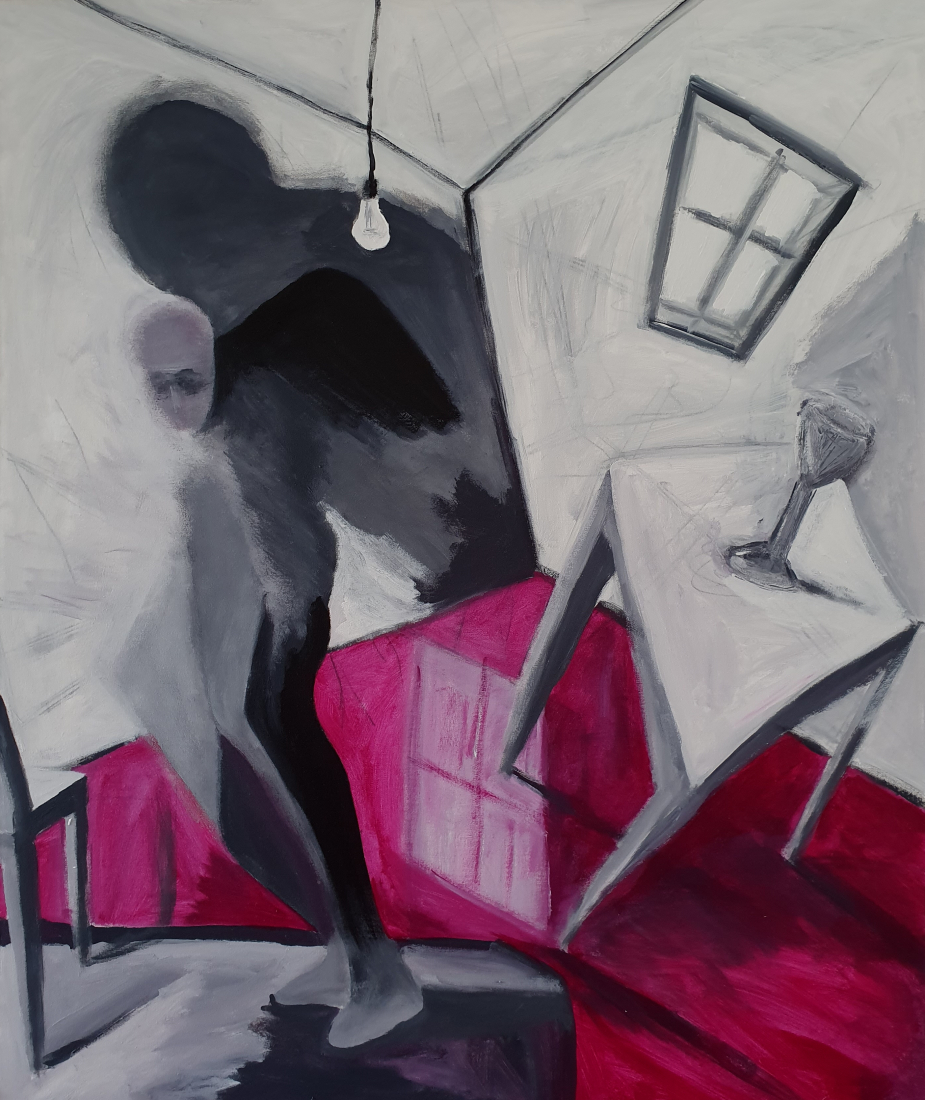 2014-03 Fluegelmensch, ungeklaert Acryl Lwd 120x100