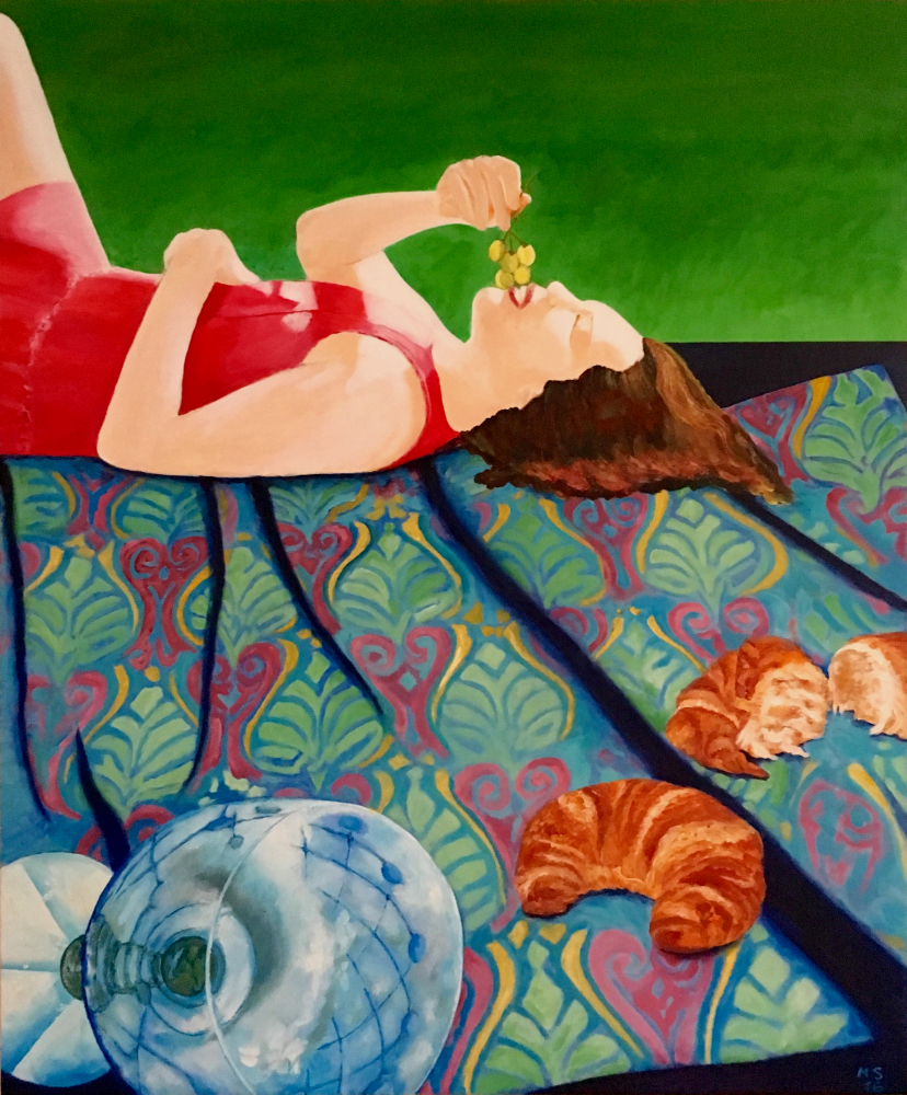 02-Frühstück im Freien 2015 120x100cm Acryl-Vinyl-Lwd