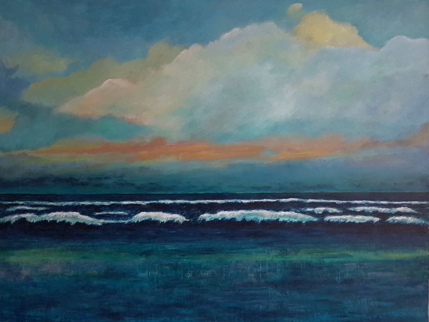 Time is a construct,2019 Acryl auf Lwd,100x130cm
